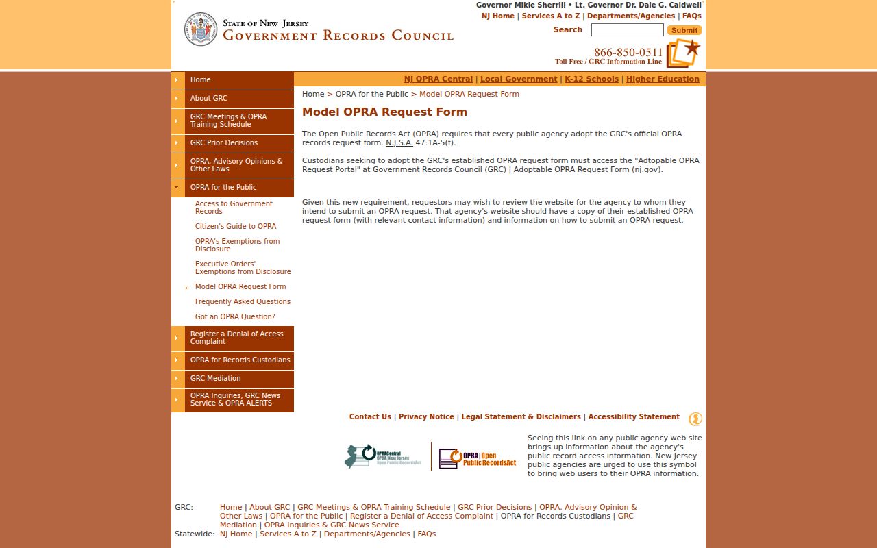 Englewood residents directory New Jersey OPRA request guidance