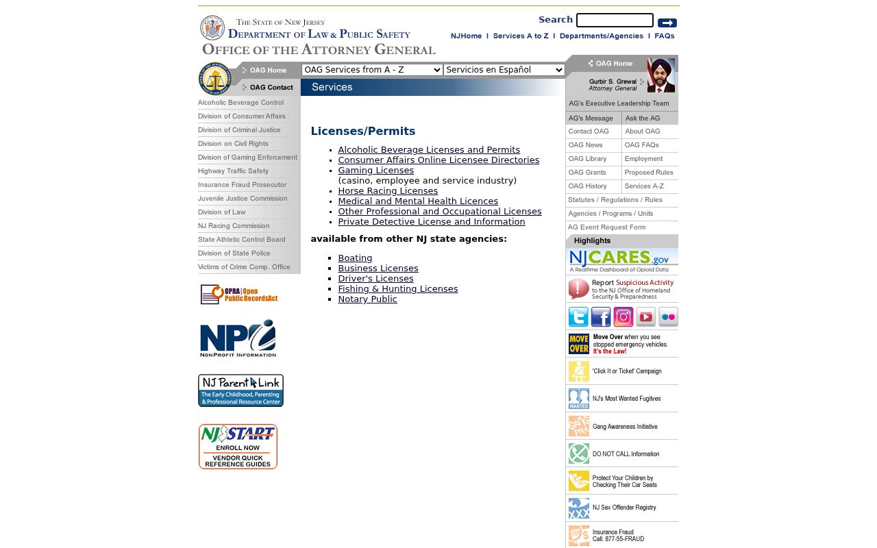 Englewood residents directory New Jersey professional license search