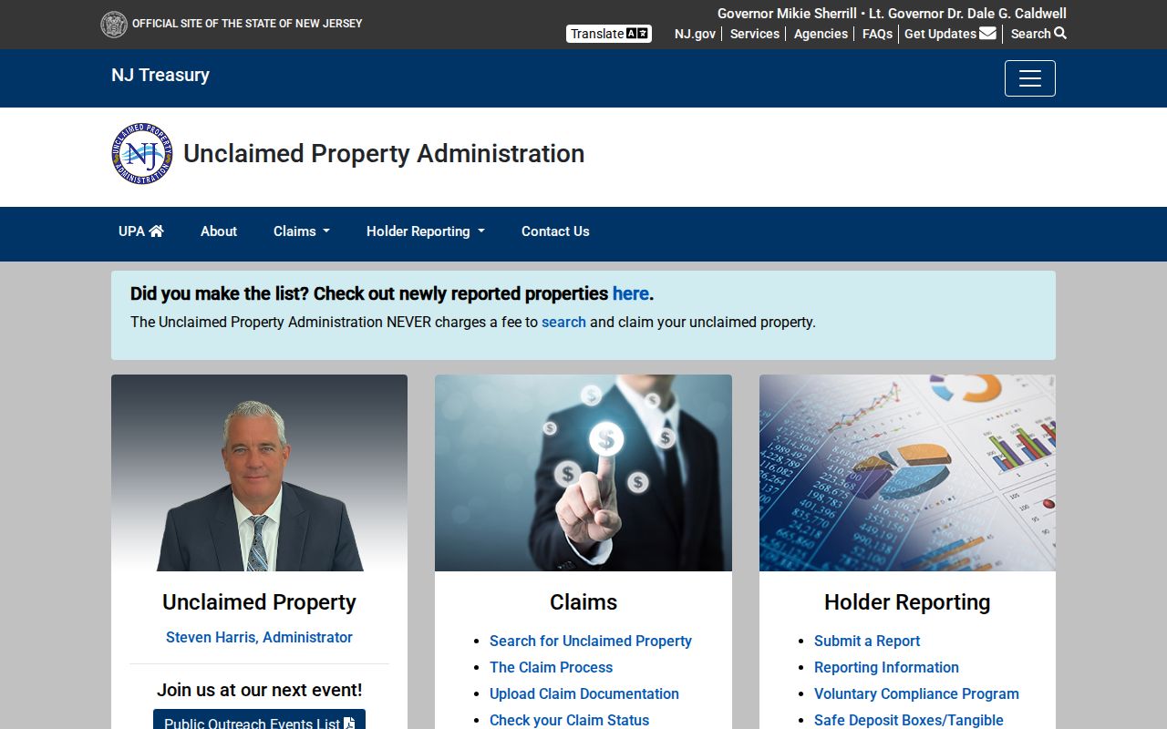 Englewood residents directory New Jersey unclaimed property search