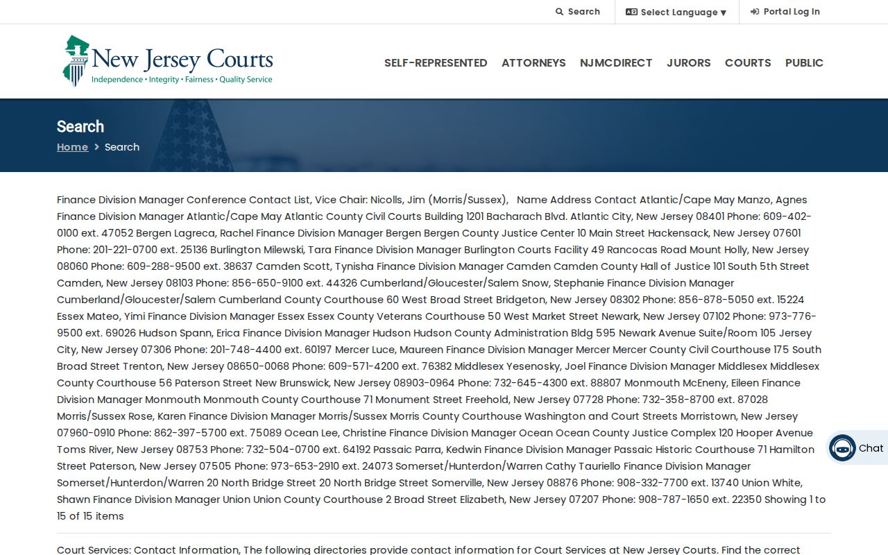 Englewood resident lookup using the NJ Courts Find a Case search